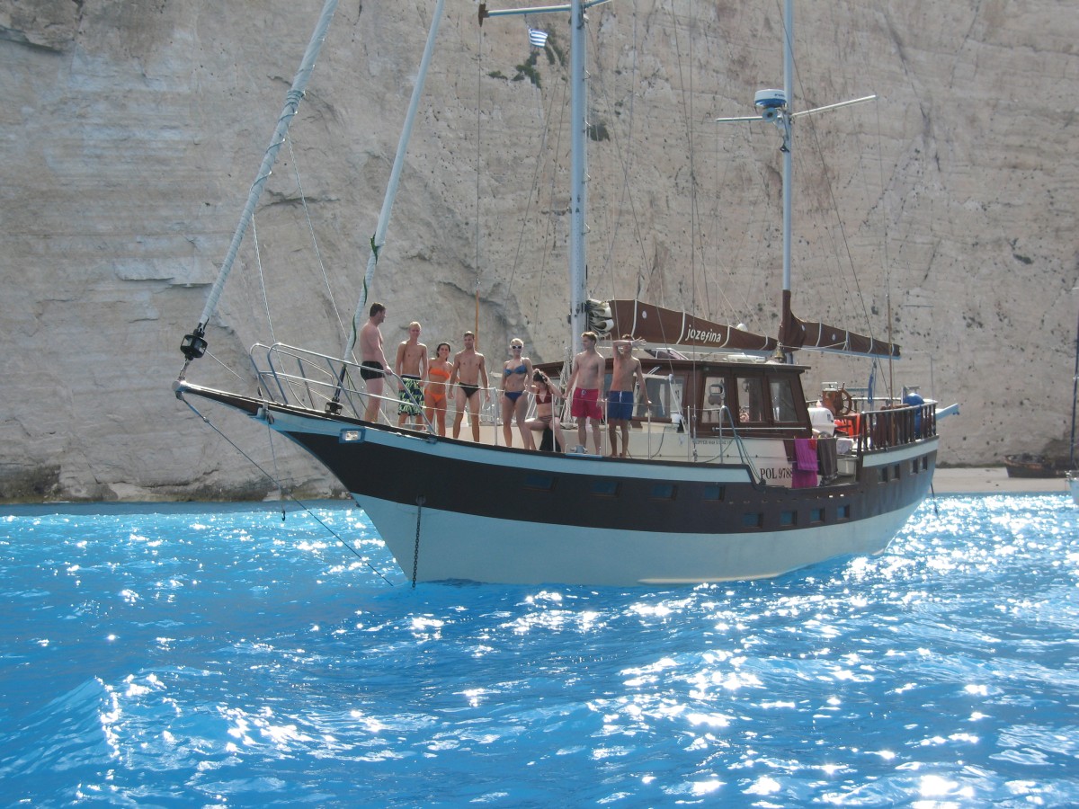 kpiel w Zatoce wraku (Ormos Navagio)